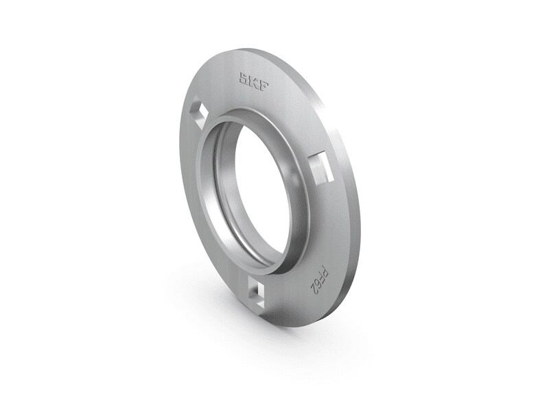 Pressed steel flanged housings